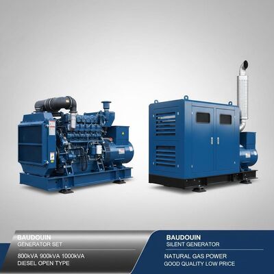Baudouin 800kva 900kva 1000kva Generator leise offener Dieselgenerator Set gute Qualität niedriger Preis Erdgasstromgenerator